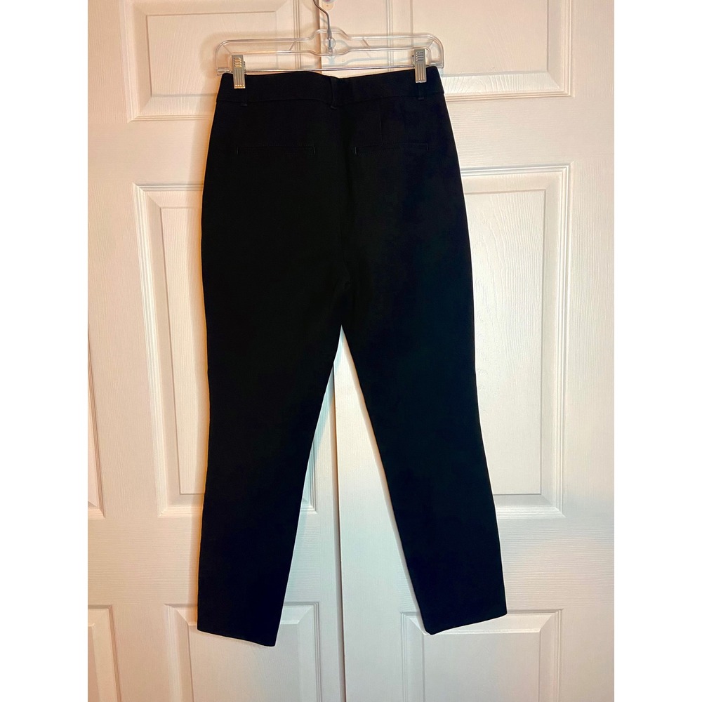 WHBM Elle Slim Pants Black High Rise Ankle Trousers Work Wear